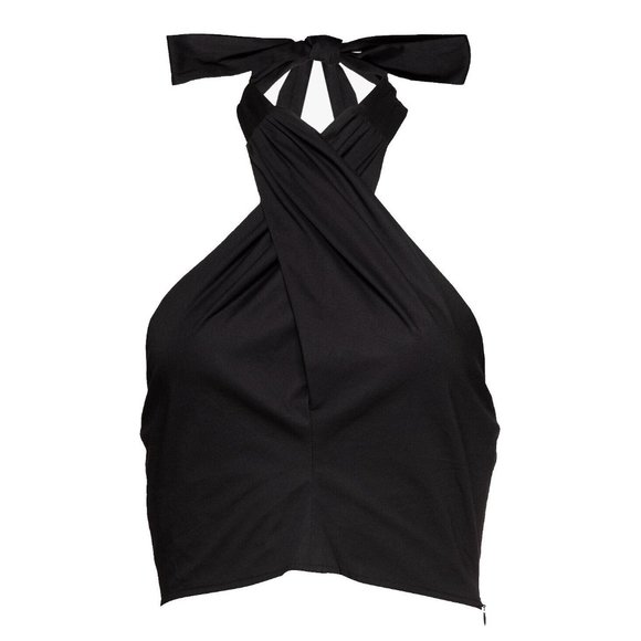 STAUD Black Halter Crop Top - Picture 2 of 8